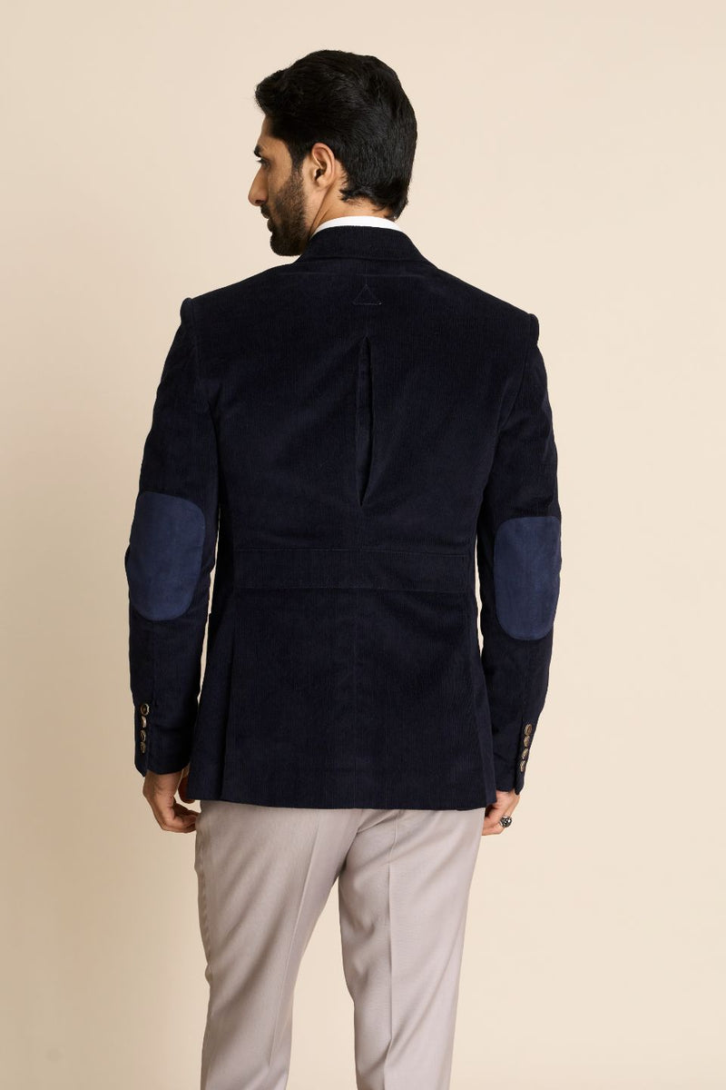 Gargee Designer's BLUE COTTON CORDUROY BLAZER Gargee
