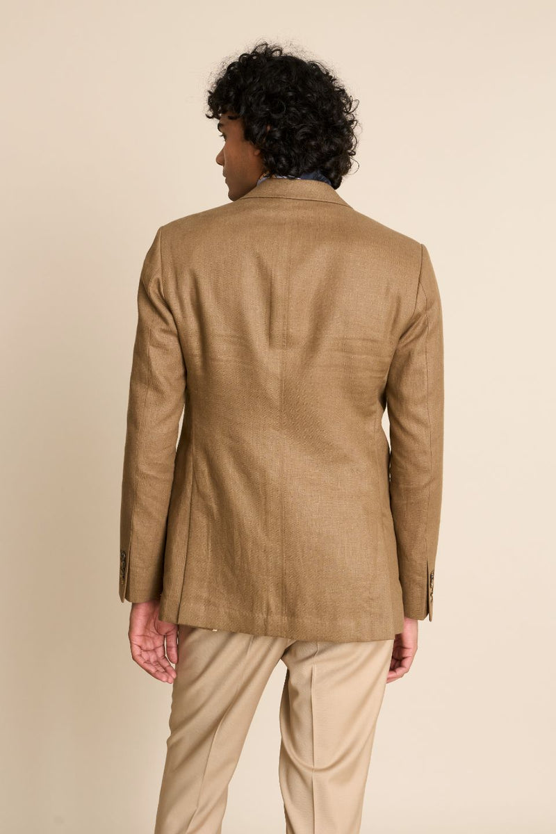 Gargee Designer's KHAKHI LINEN WEEKEND BLAZER Gargee
