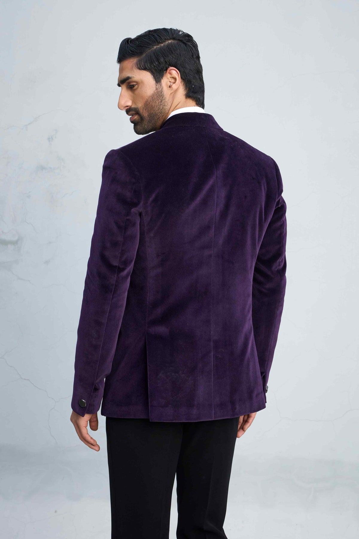 Gargee Designer's PURPLE IMPERIAL VELVET TUXEDO SET Gargee
