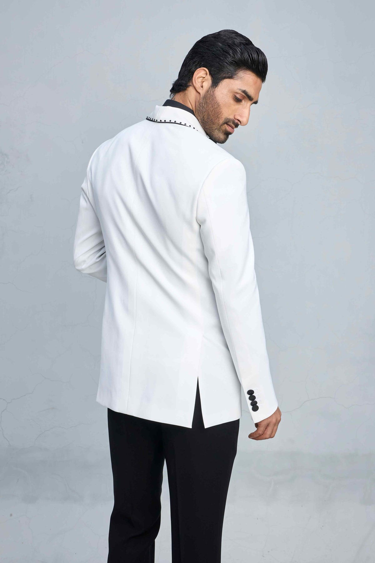 Gargee Designer's BLACK N WHITE OUTLINE TUXEDO SET Gargee