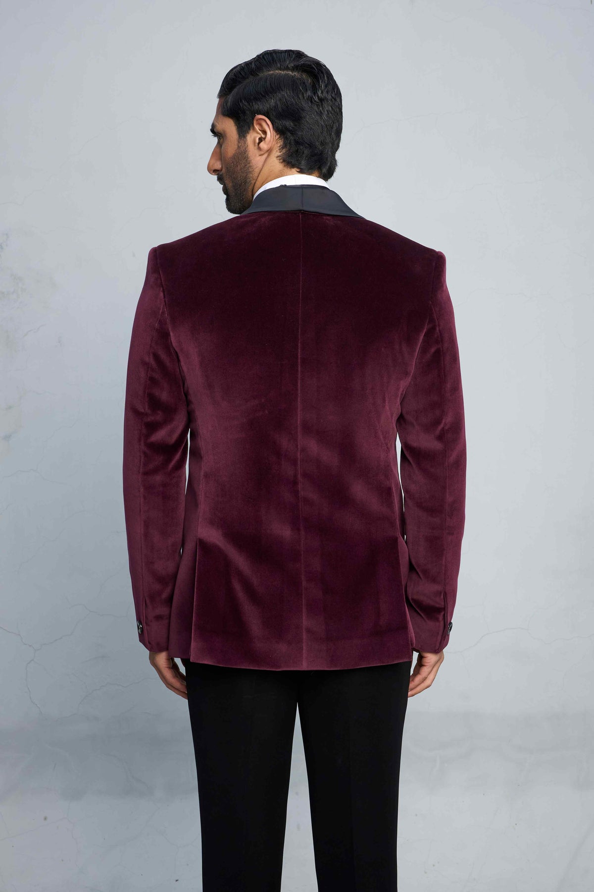 Gargee Designer's WINE REGAL VELVET TUXEDO SET Gargee