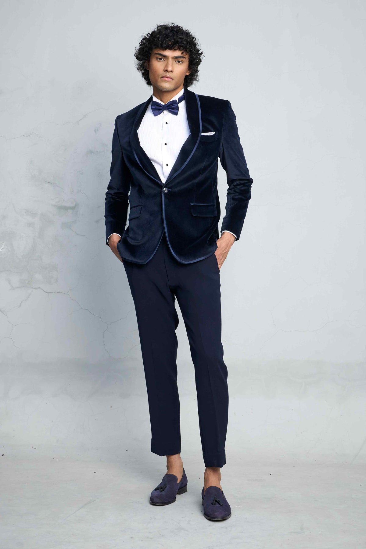 Gargee Designer's BLUE ARISTOCRAT VELVET TUXEDO SET Gargee