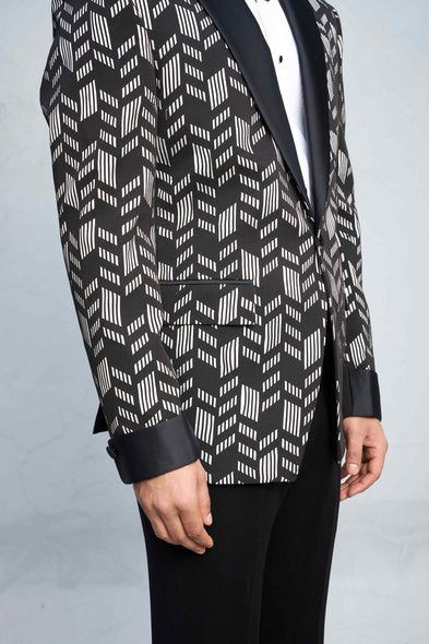 Gargee Designer's BLACK N WHITE BLOCK TUXEDO SET Gargee