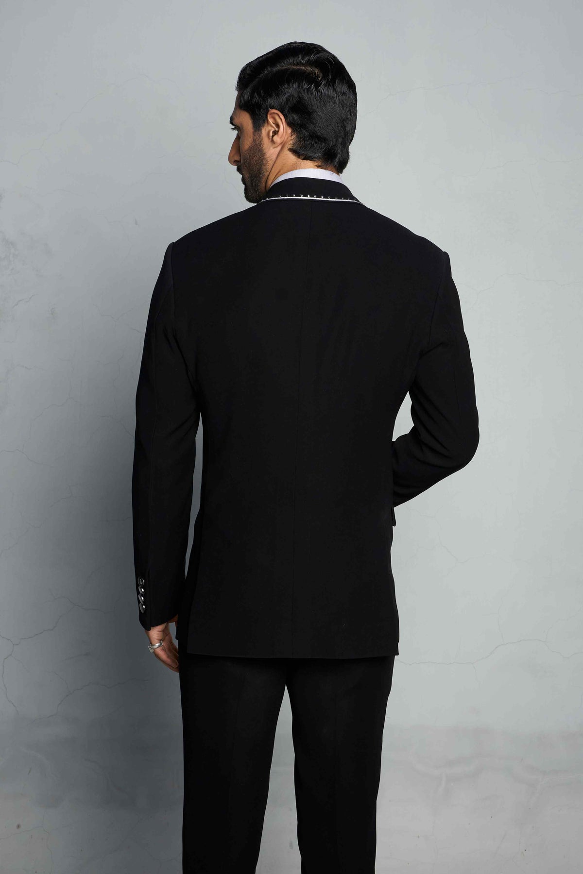 Gargee Designer's BLACK COMET STUDDED TUXEDO SET Gargee