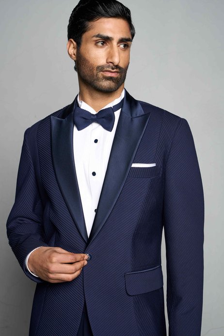 Gargee Designer's BLUE TUCKED TUXEDO SET Gargee