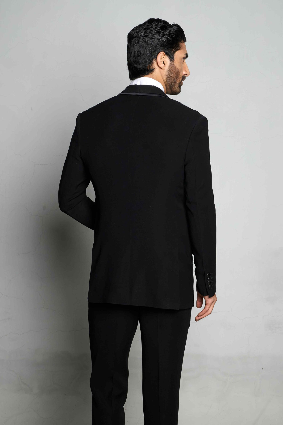 Gargee Designer's BLACK METALLIC INSERT TUXEDO SET Gargee