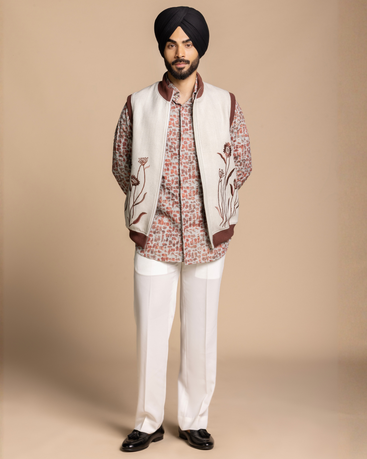 Floral Embroidered Bomber Set Gargee