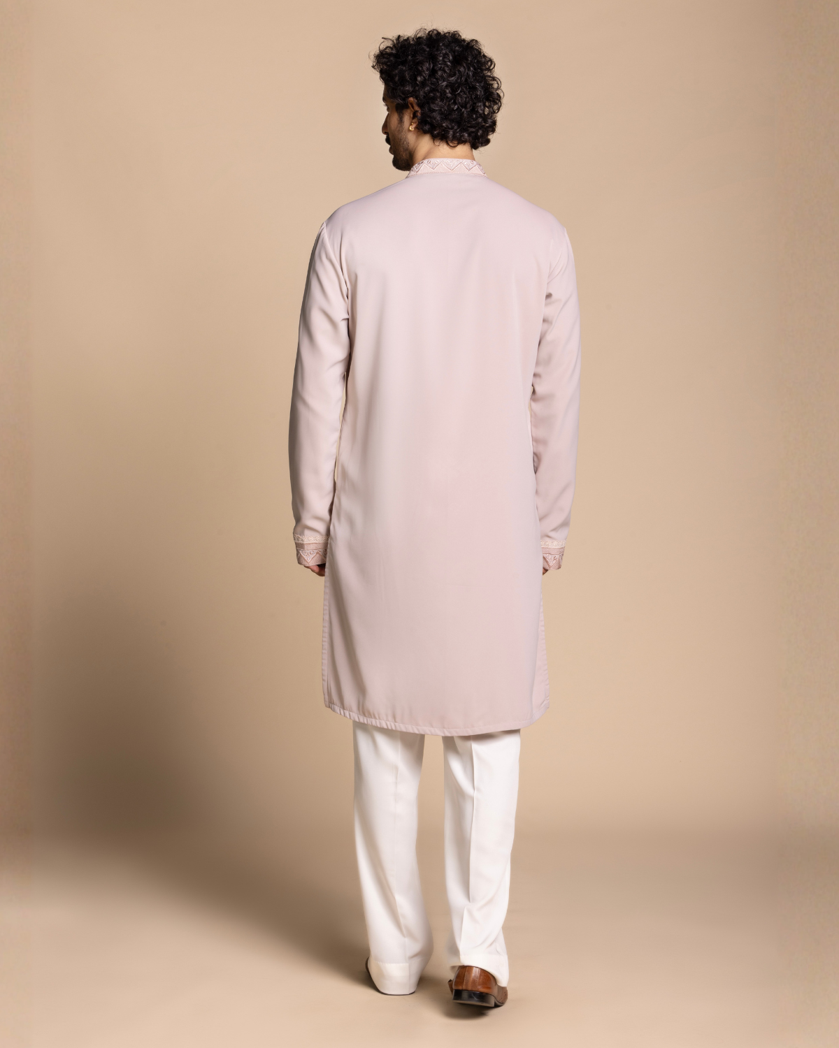 Blush Embroidered Kurta Set Gargee