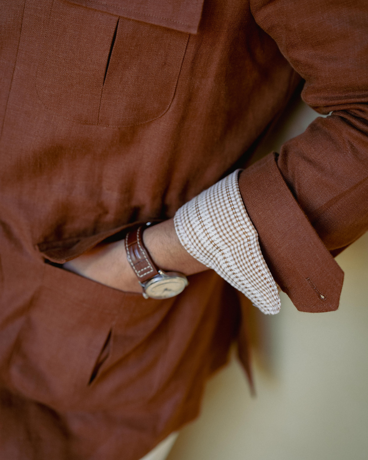 Cinnamon Linen Safari Jacket Gargee