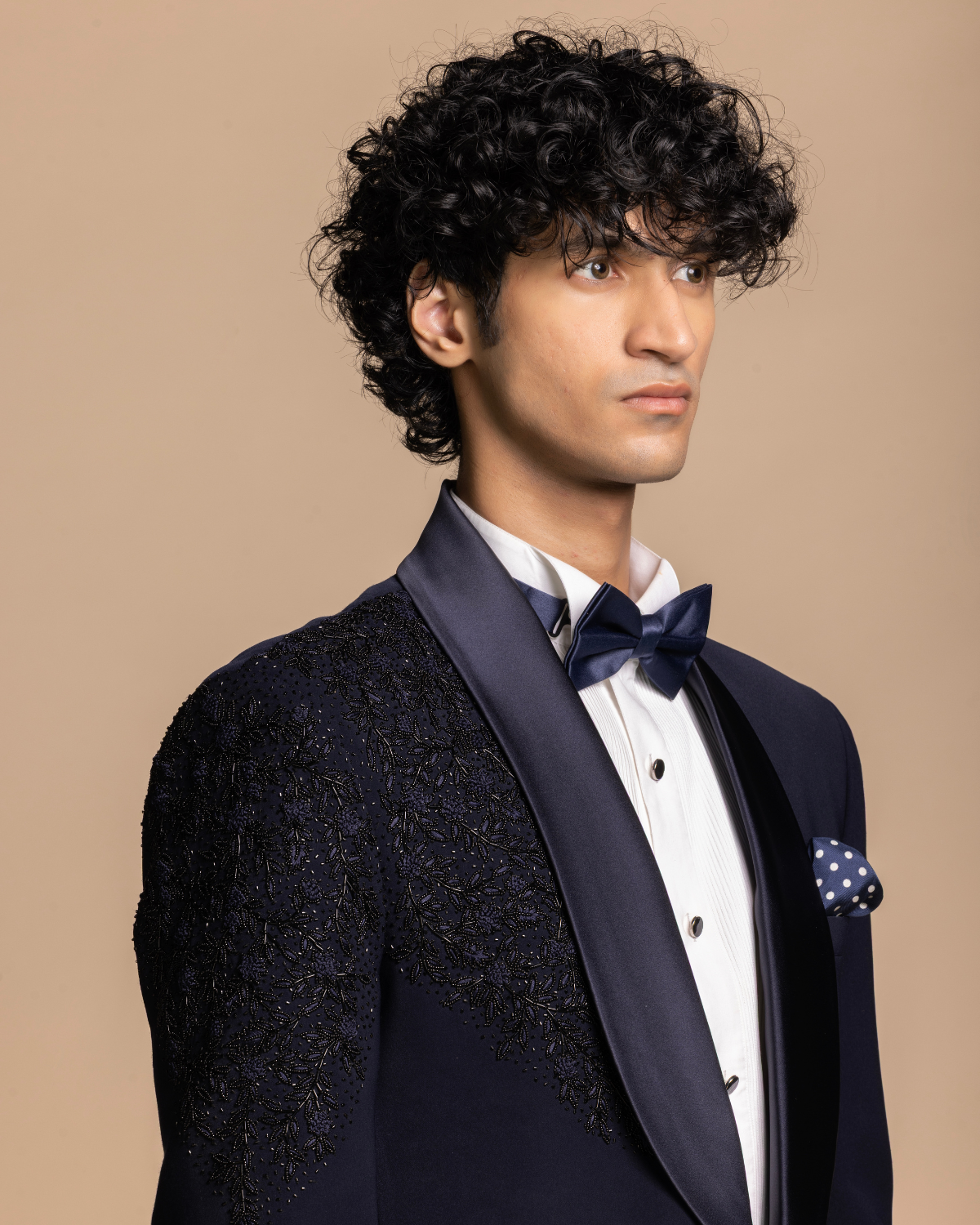 Midnight Noir Embellished Tuxedo Gargee