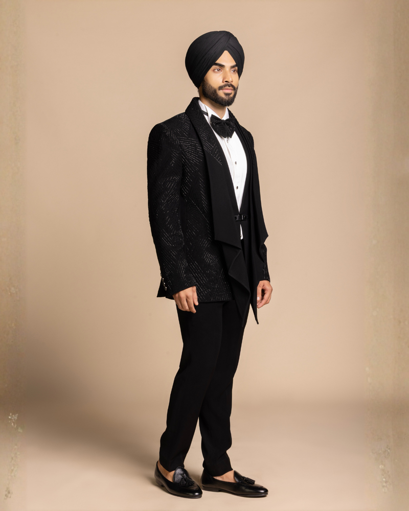 Black Drape Evening Tuxedo Gargee