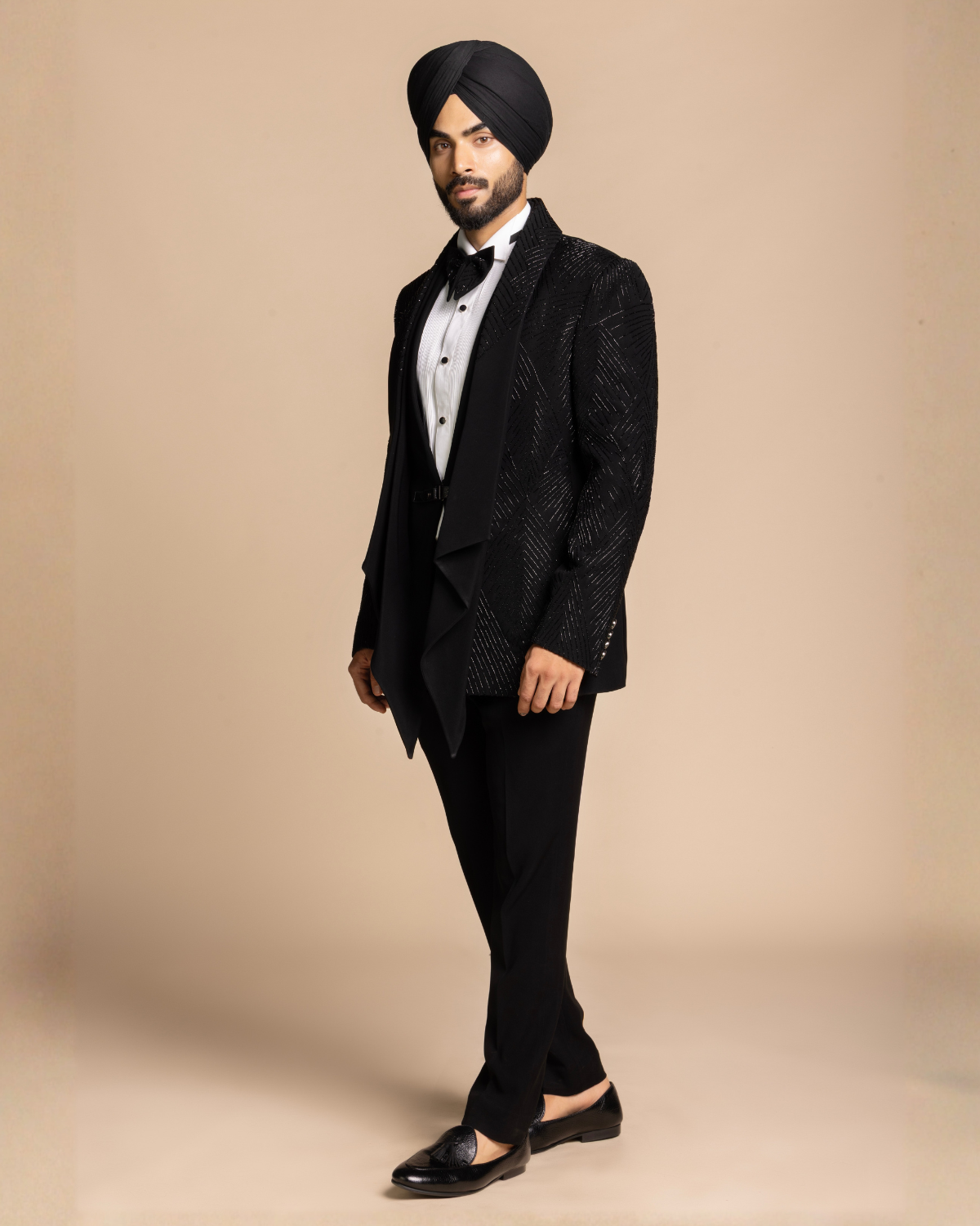 Black Drape Evening Tuxedo Gargee