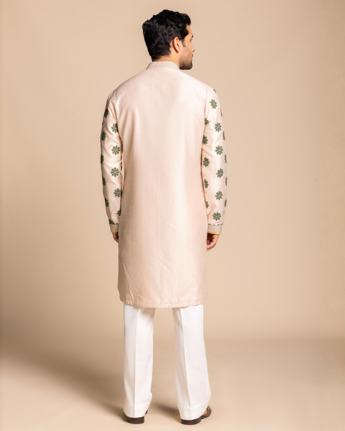 Blush Geometric Flowers Kurta Set Gargee