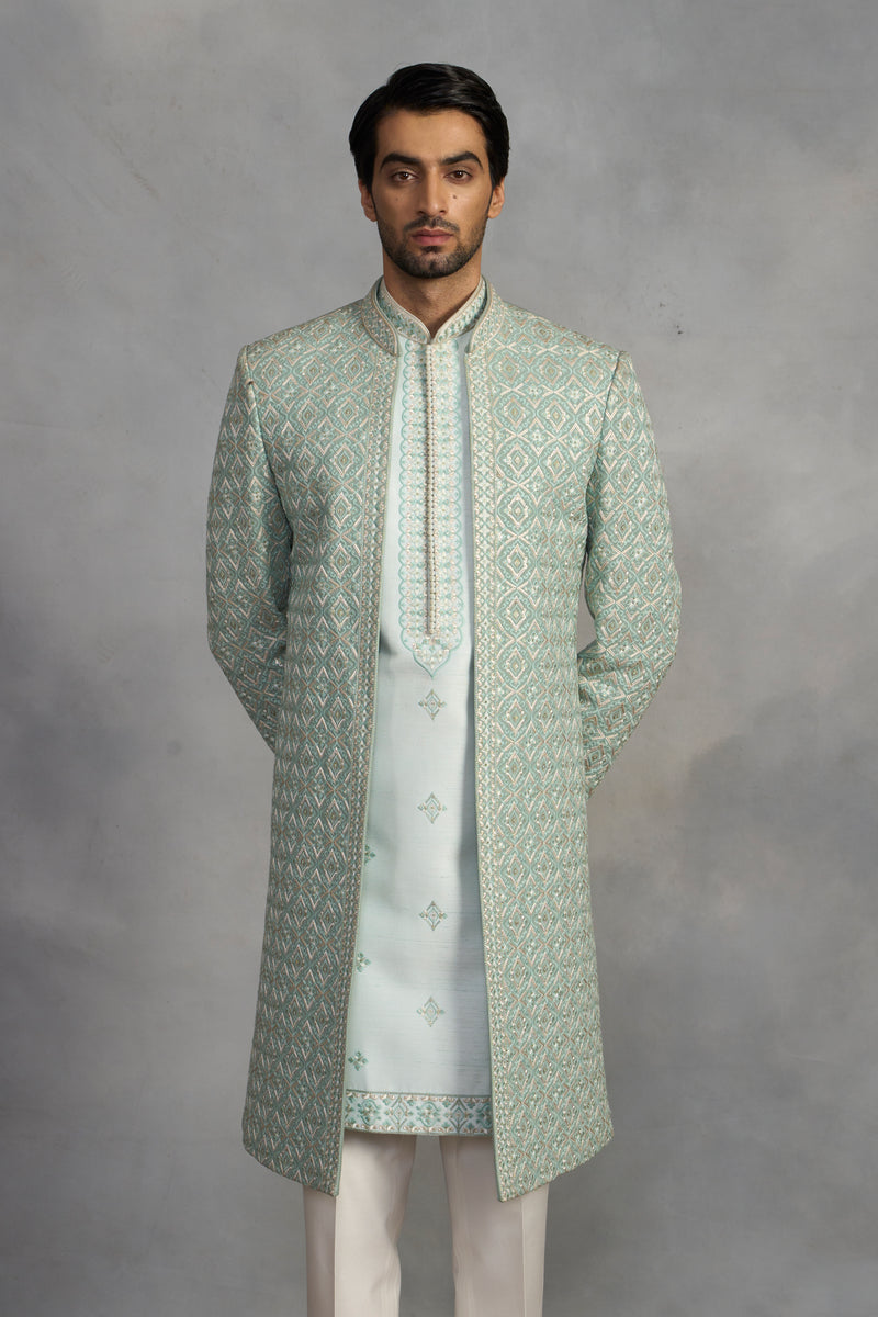 Zeb Mint Indowestern Set