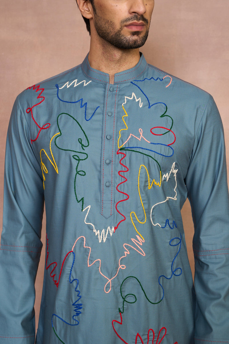 Parchai Multicolor Kurta Set