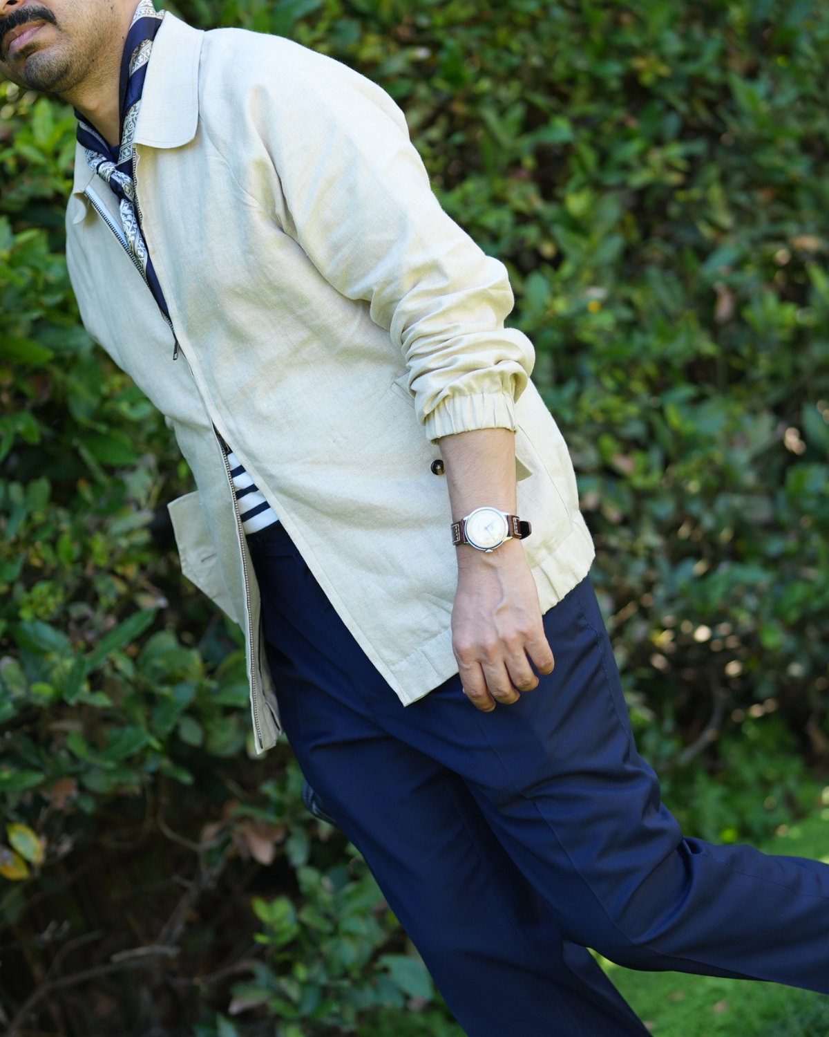 Ivory Harrington Zipper Jacket Gargee