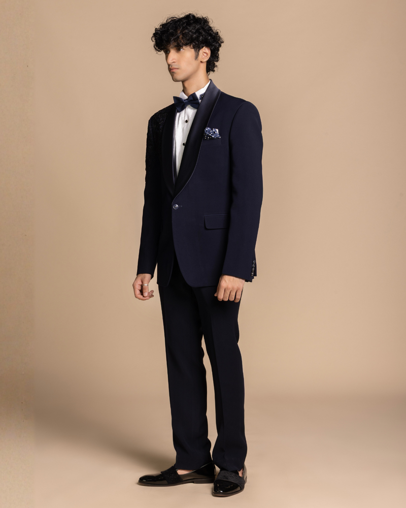 Midnight Noir Embellished Tuxedo Gargee