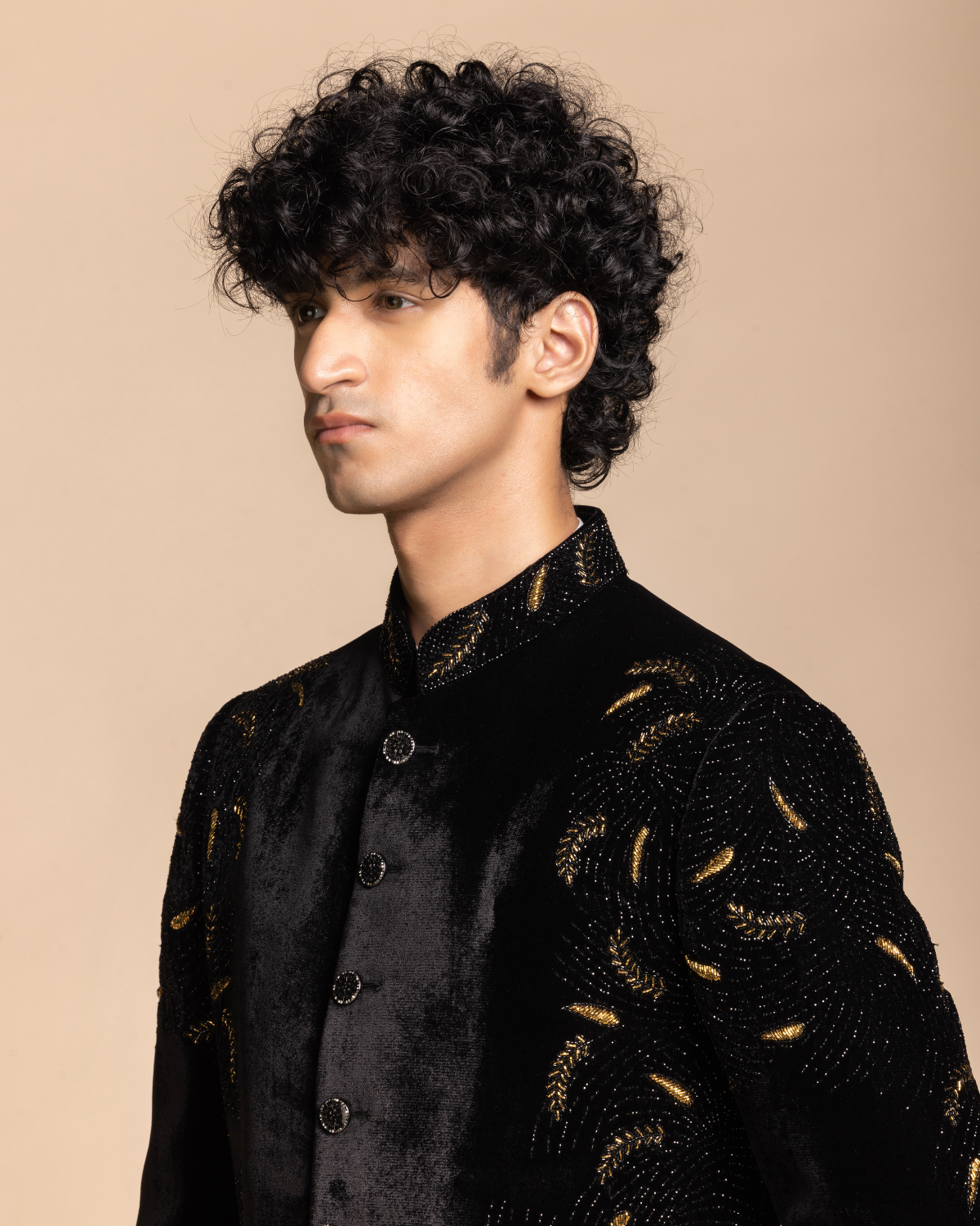 Black Velvet Signature Indowestern Gargee