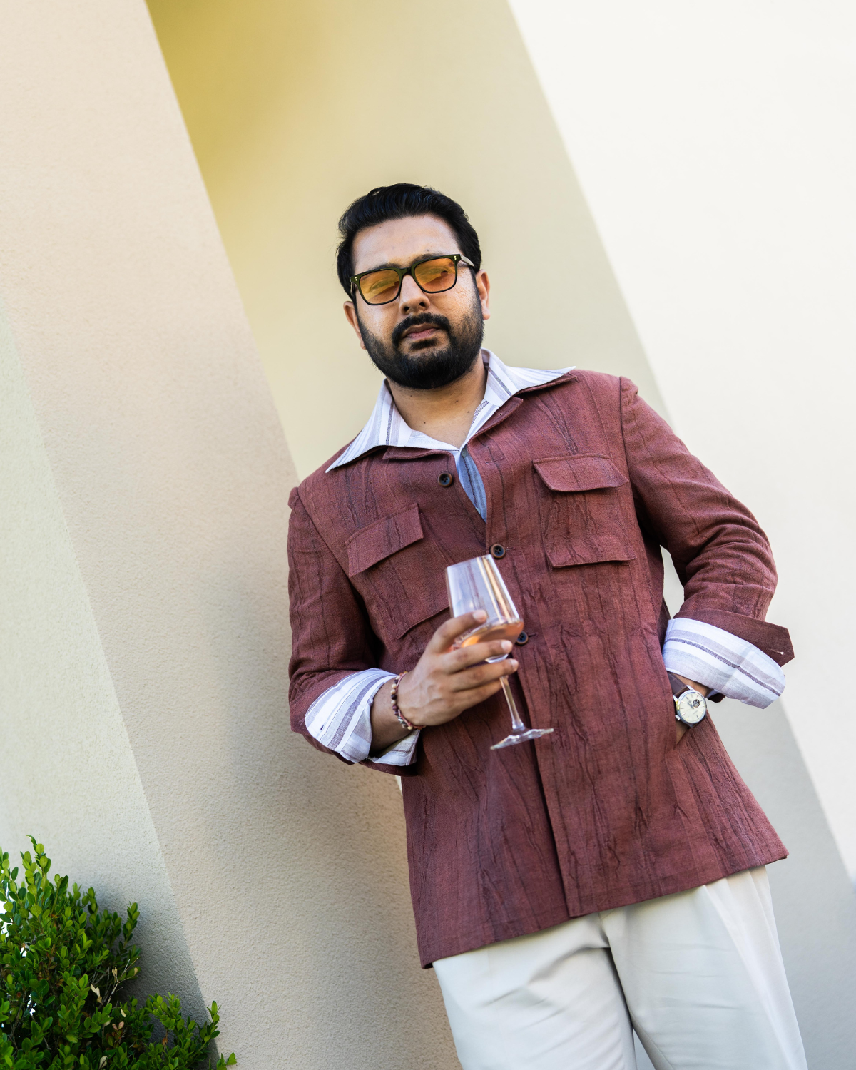 Rust Washed Cotton Versatile Jacket Gargee