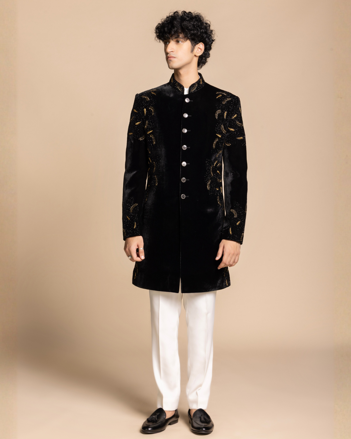 Black Velvet Signature Indowestern Gargee