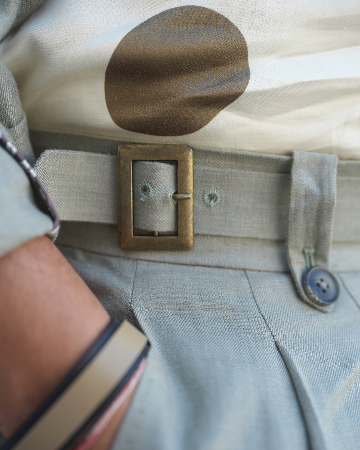 Sage Linen Safari Coord Gargee