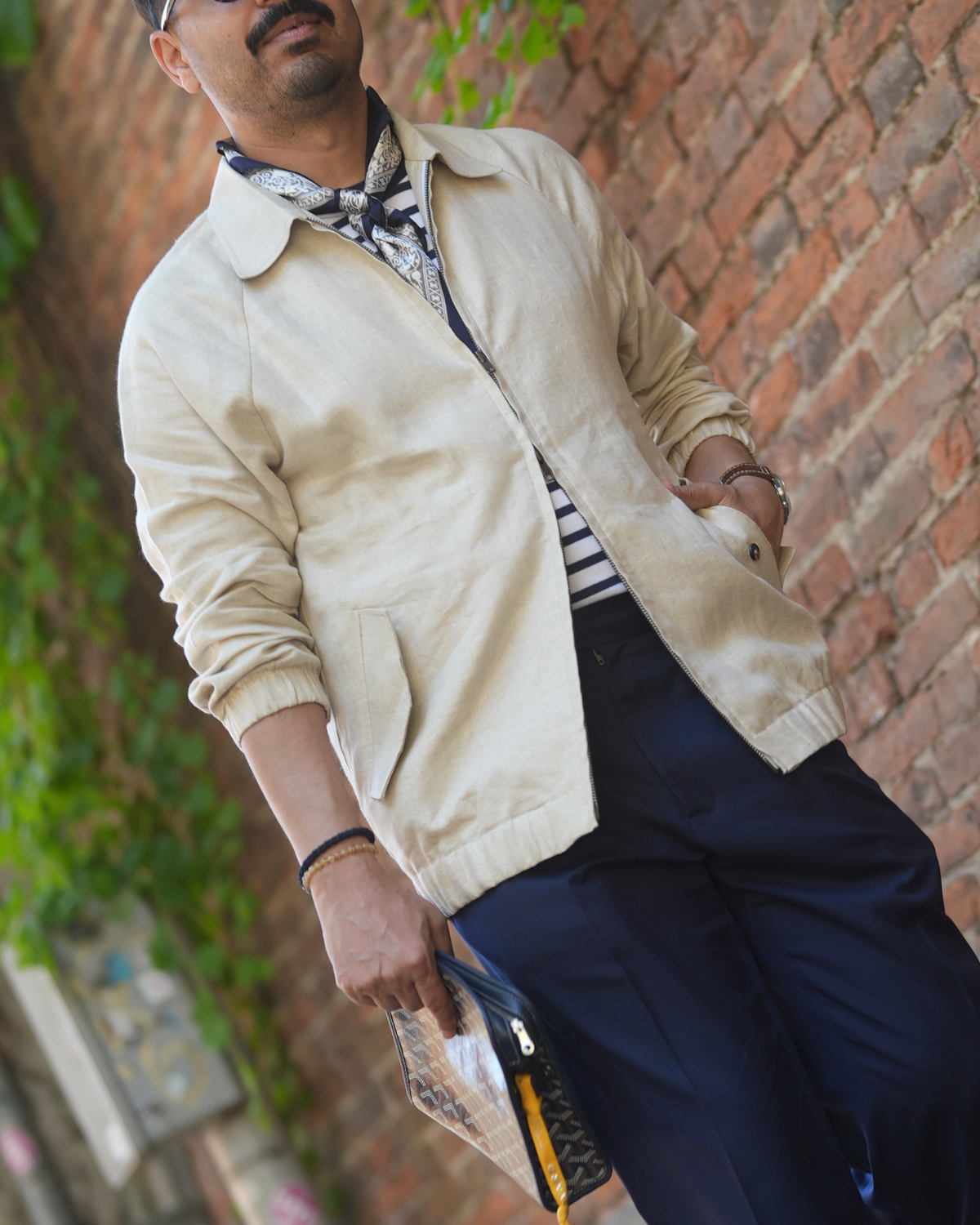 Ivory Harrington Zipper Jacket Gargee
