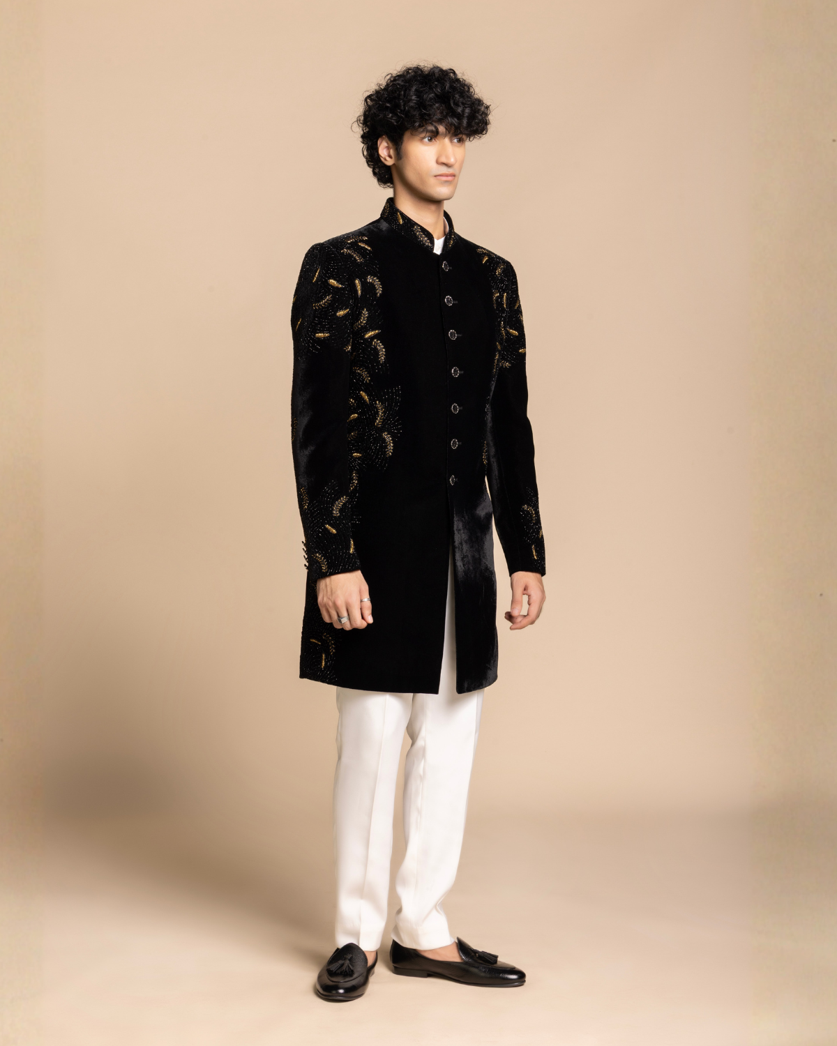 Black Velvet Signature Indowestern Gargee