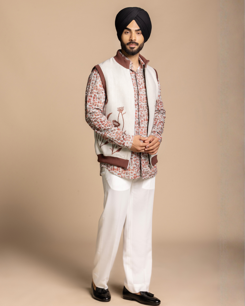 Floral Embroidered Bomber Set Gargee