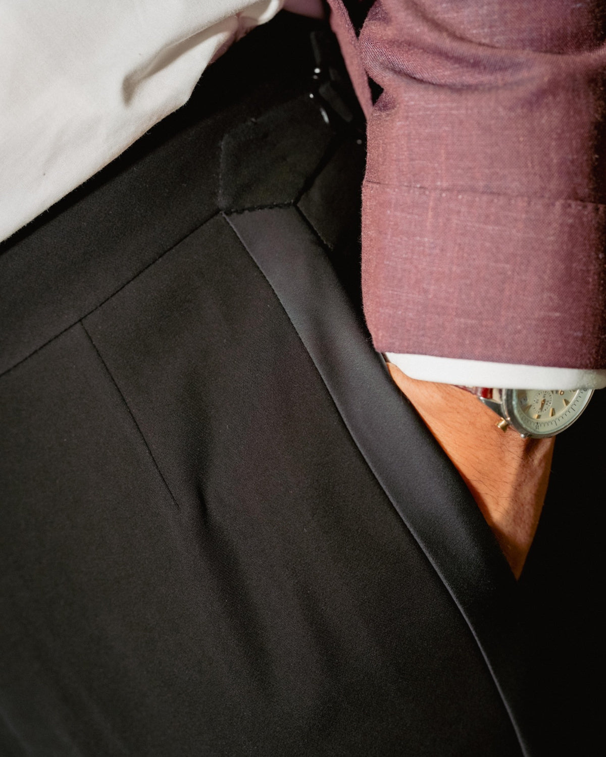 Burgundy 2-Button Evening Blazer Gargee