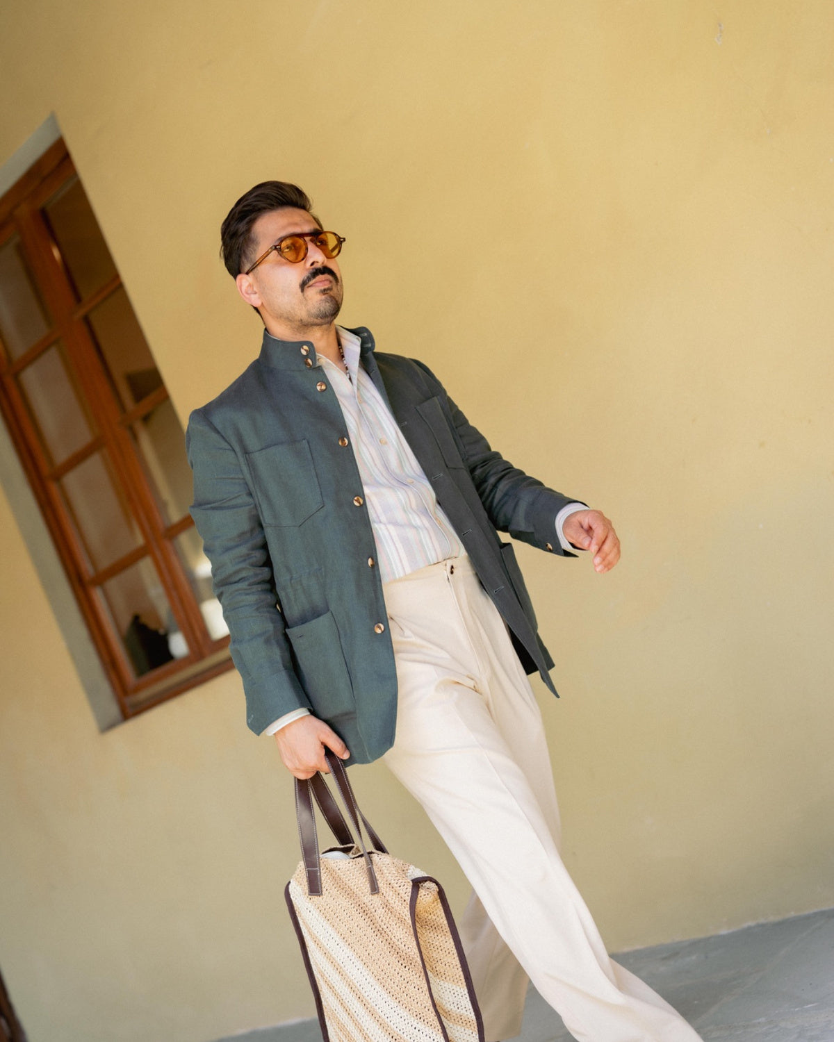 Forest Green Safari Jacket Gargee