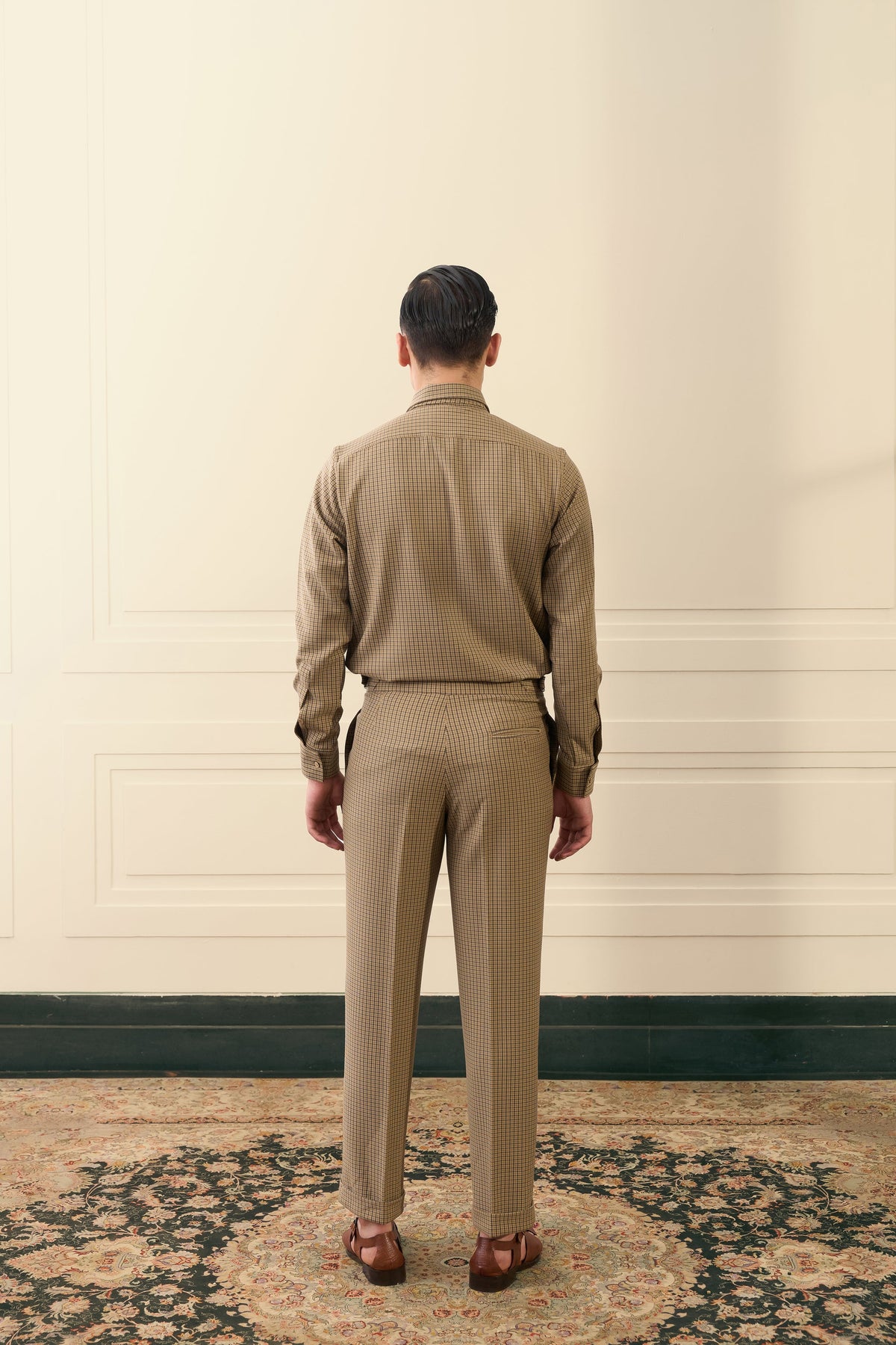 Brown Utility Houndstooth Co-ord Gargee