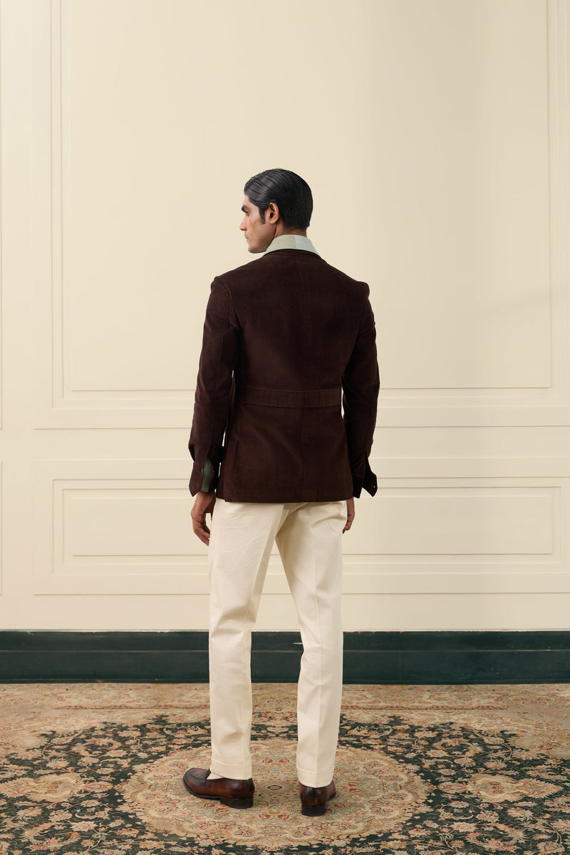 Chocolate Brown Corduroy Shacket Gargee