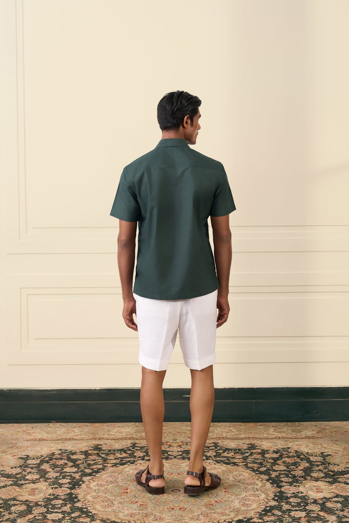 Emerald Embroidered Resort Shirt Gargee
