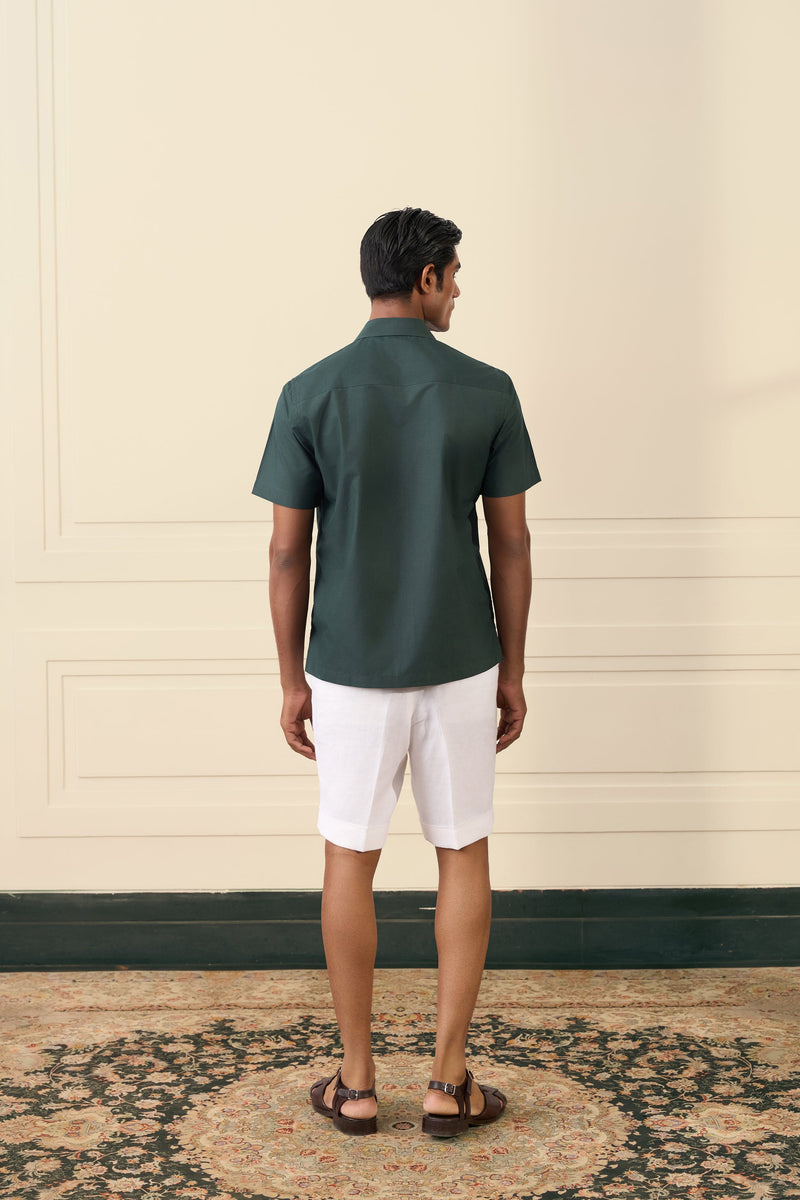 Emerald Embroidered Resort Shirt Gargee