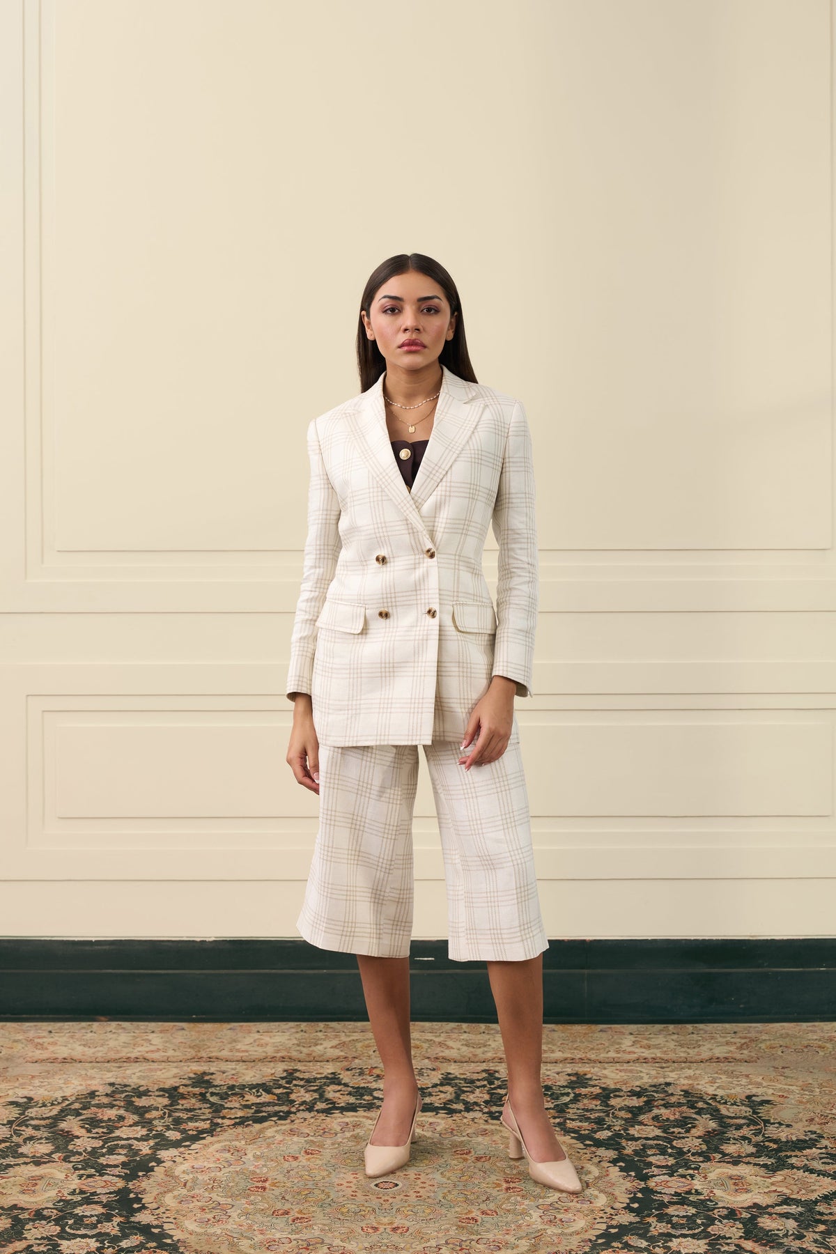 Blush Double-Breasted Blazer Gargee