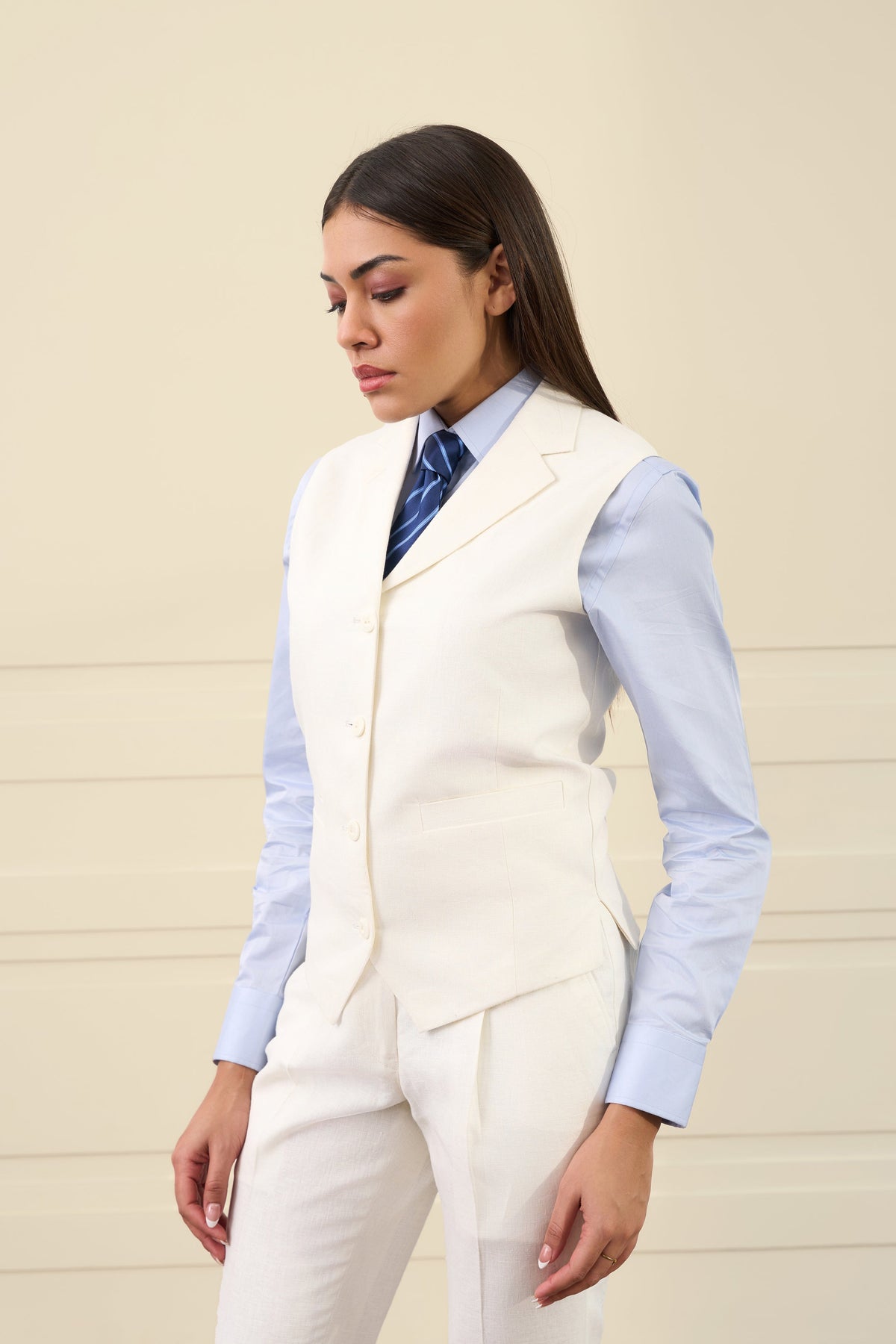 Ivory Two-Pc Waistcoat Set Gargee