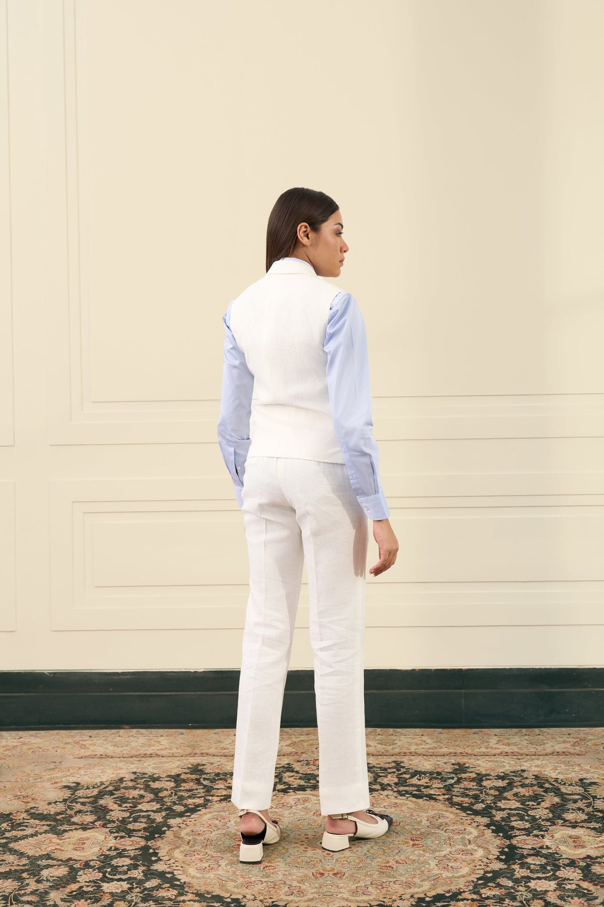 Ivory Two-Pc Waistcoat Set Gargee