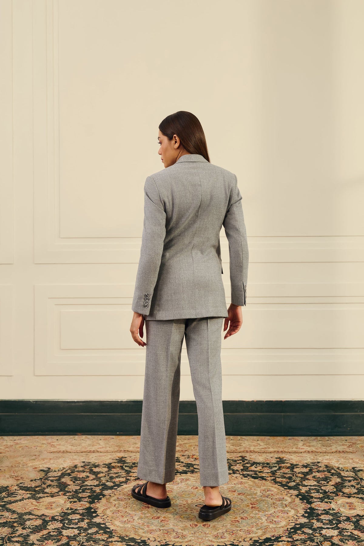 Light Grey Single-Breasted Suit Gargee