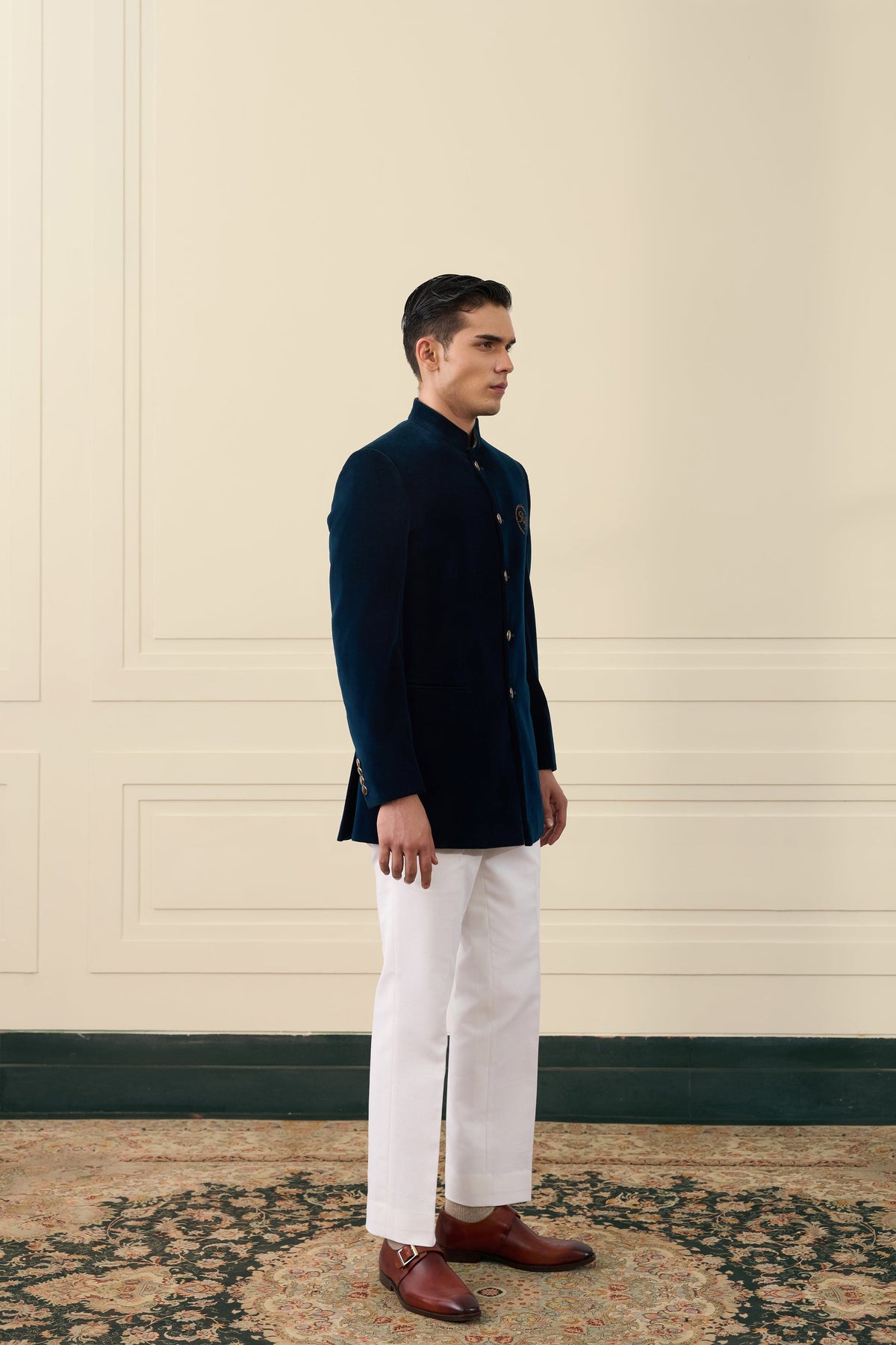 Midnight Velvet Bandhgala Gargee