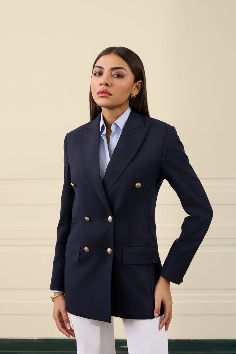 Navy Regent Double-Breasted Blazer Gargee