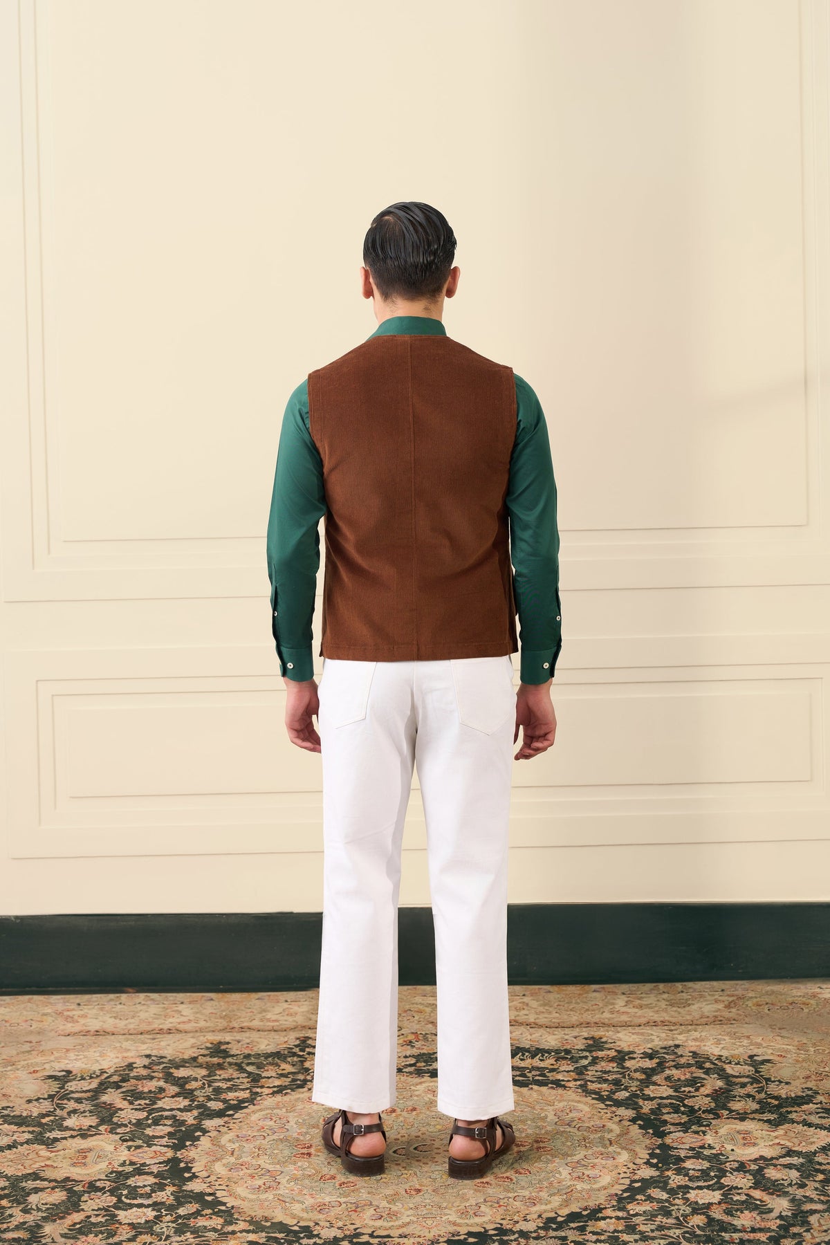 Rust Brown Corduroy Vest Gargee