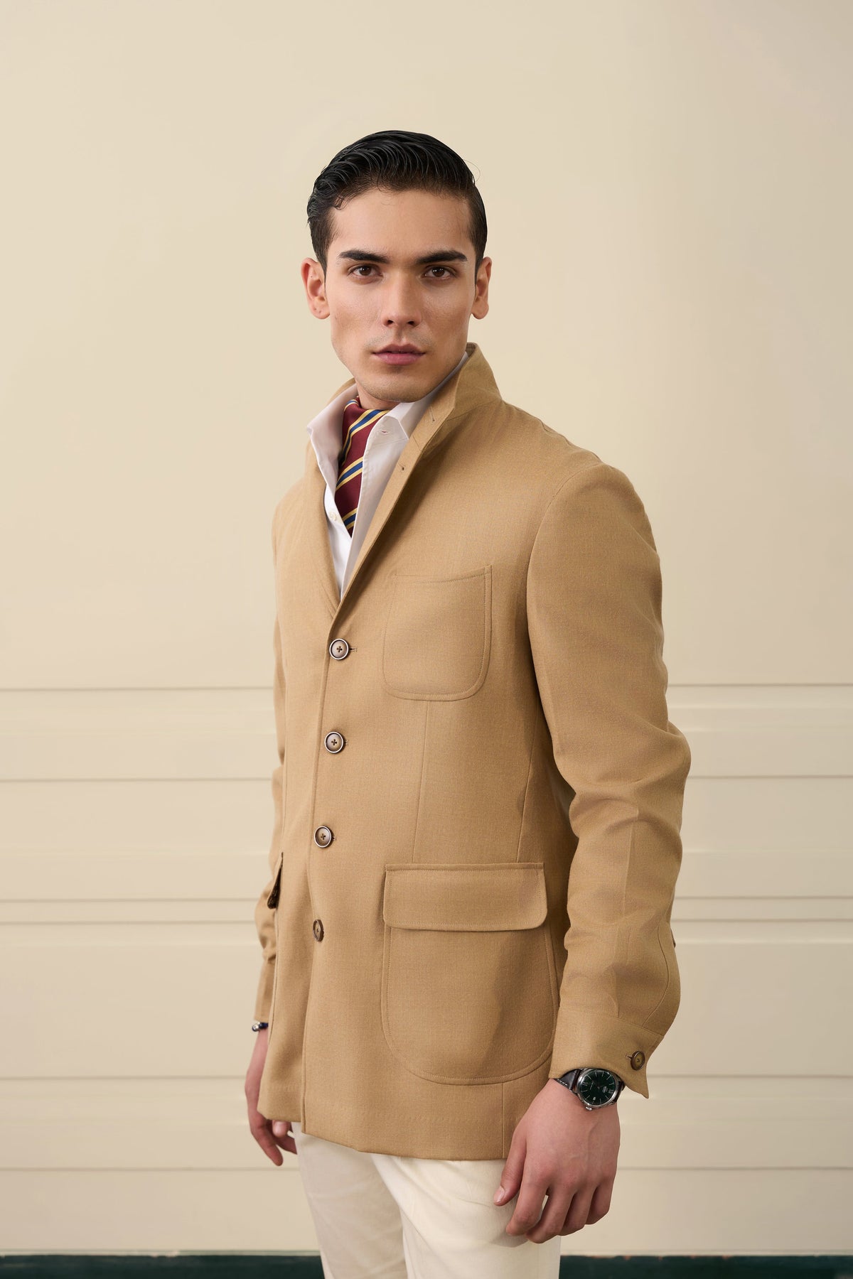 Sand Worker-Inspired Utility Bandhgala Gargee