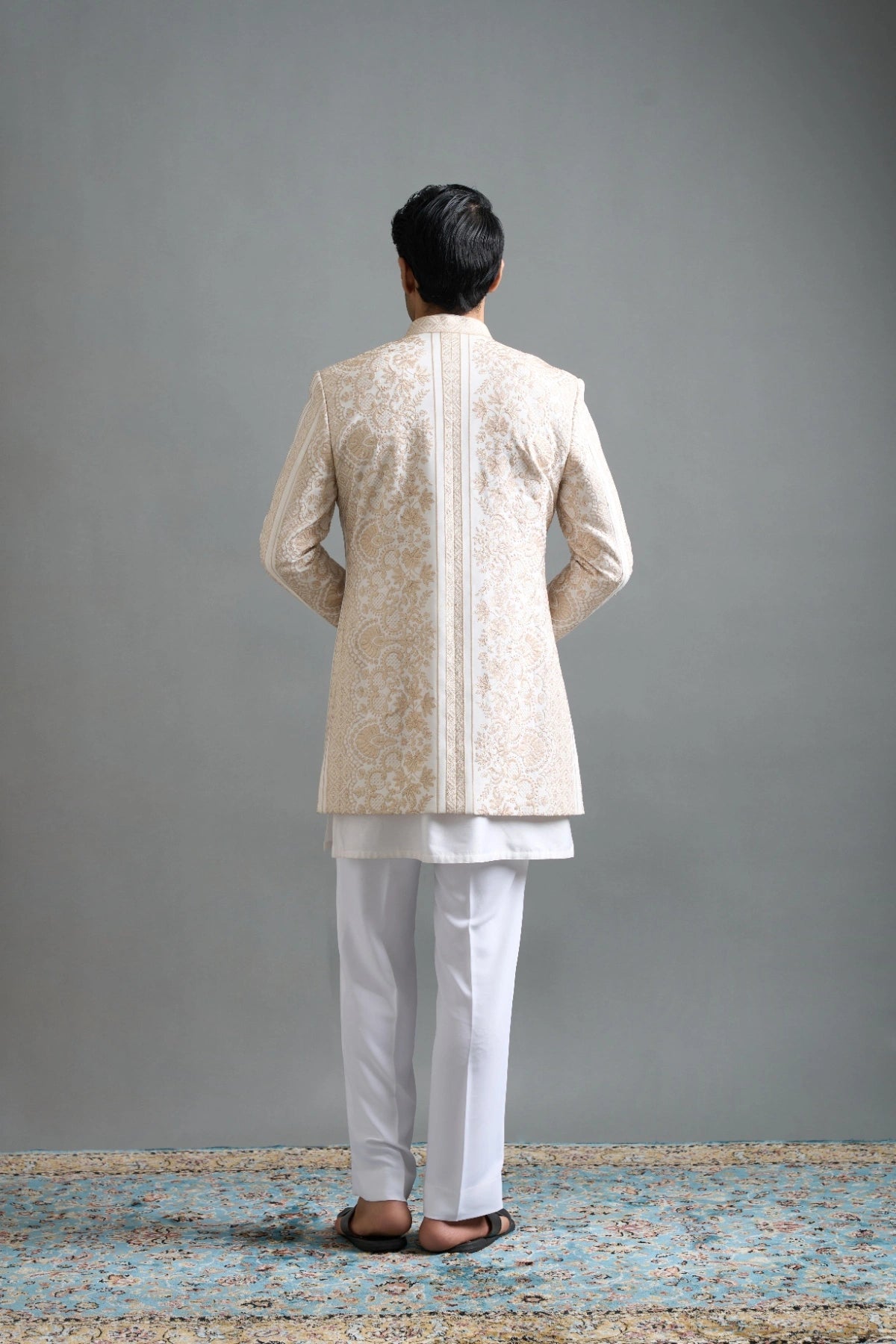 Gargee Designers Aaryan Ivory Indo-Western Gargee