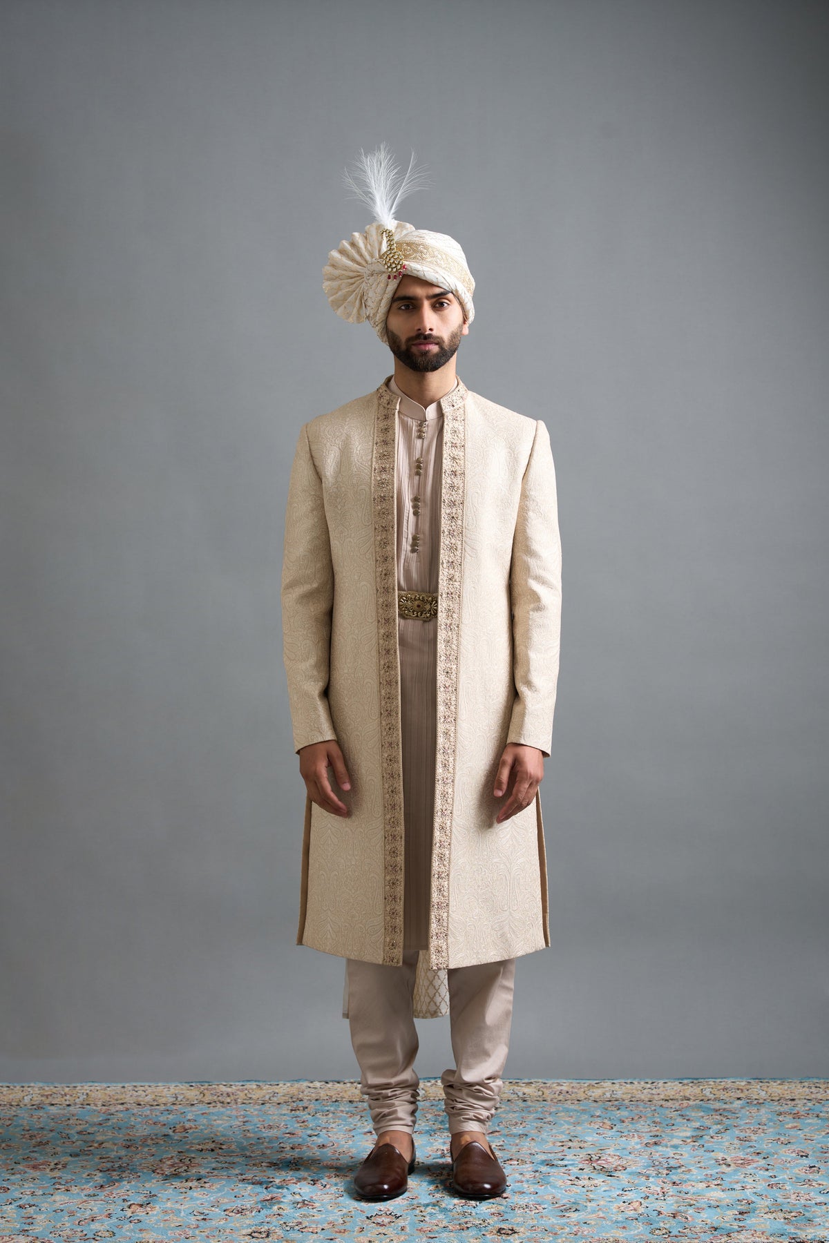 Gargee Designers Aryaveer Beige Sherwani Gargee