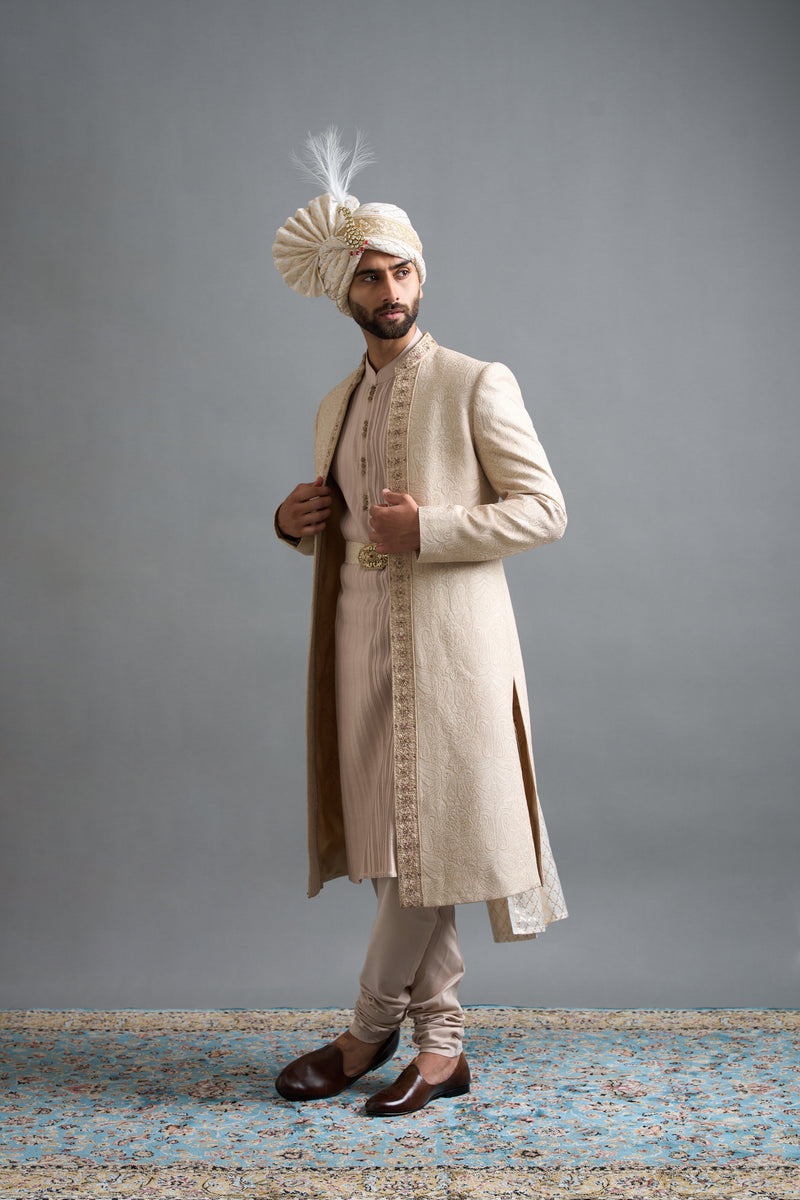 Gargee Designers Aryaveer Beige Sherwani Gargee