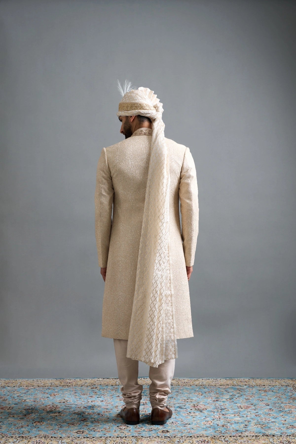 Gargee Designers Aryaveer Beige Sherwani Gargee