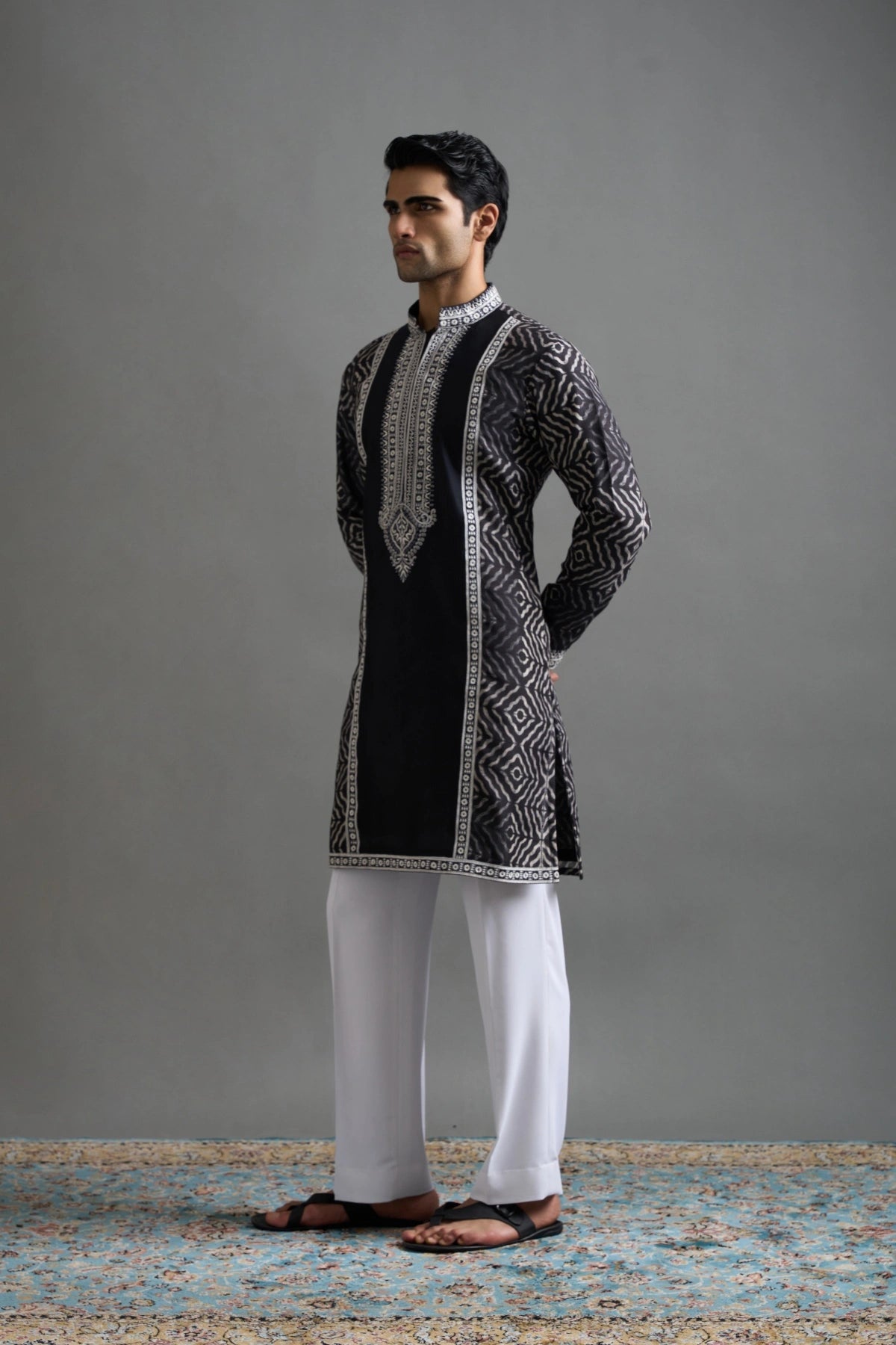 Gargee Designers Black Veer Kurta Gargee