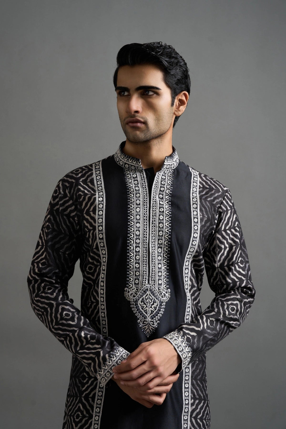 Gargee Designers Black Veer Kurta Gargee