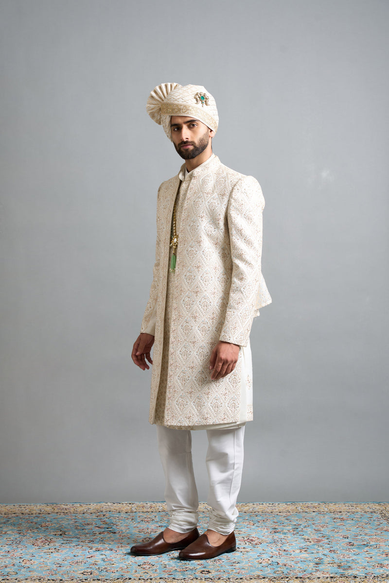 Gargee Designers Devansh Ivory Sherwani Gargee