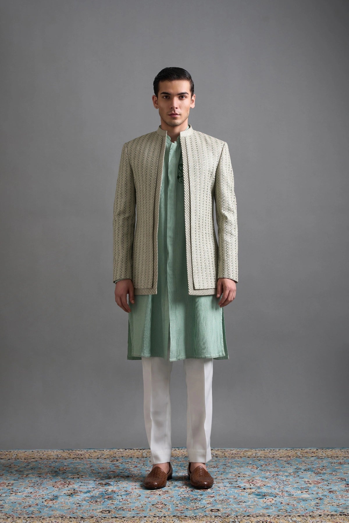 Gargee Designers Mint Majesty Shrug Set Gargee